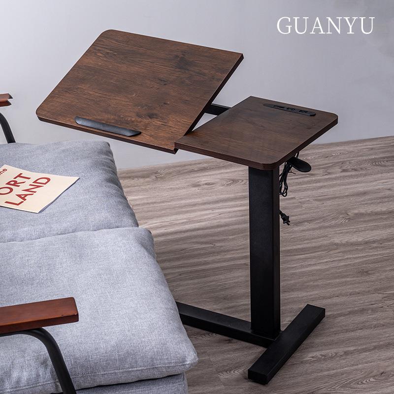 移动升降床边边桌折叠侧脑款可移动人电办公书桌子沙发懒N-14翻版