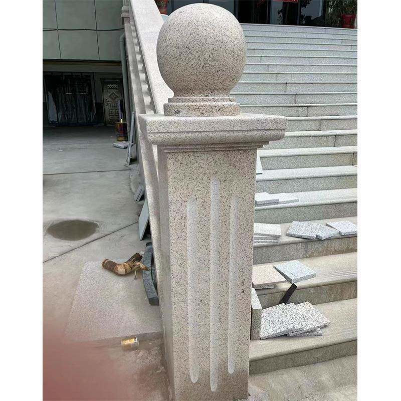 云浮挂芝麻灰花岗岩幕墙路沿人墙行道333地石干拉丝面外铺石材
