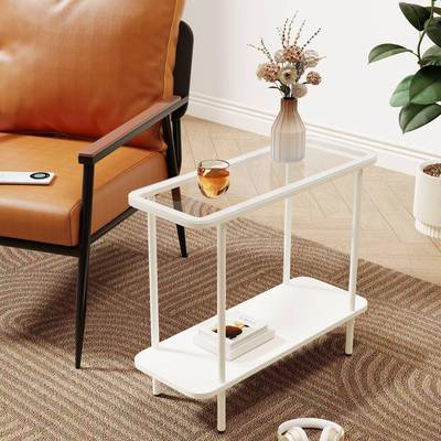 超窄家小简桌子茶易沙发侧边用几极窄卧室床头柜轻奢YZR角几置物