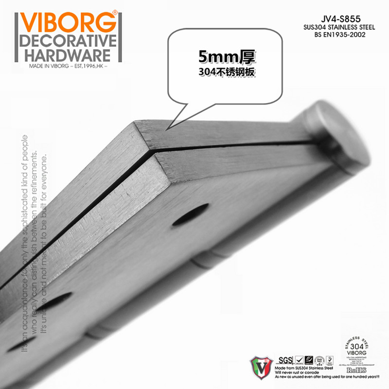 香港域堡 304不锈钢8寸静音轴承房门铰链别墅重型实木门合页