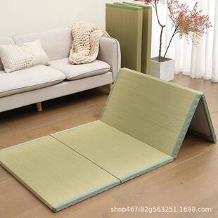 蔺草密径折叠日榻榻米垫IPX子式茶室地垫打地铺夏季午休椰垫飘棕