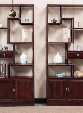 中式PIY实木博古新架办公室物古董置架茶室收纳展断示柜客厅隔多