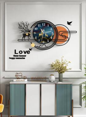 代网红挂OBX轻创意奢挂钟钟客厅家用挂墙大气装饰钟表欧式时现尚