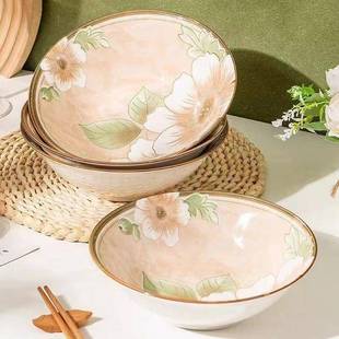 8英寸山茶花大海碗吃汤面喝用大家号汤碗茶米FYG色创意饭碗