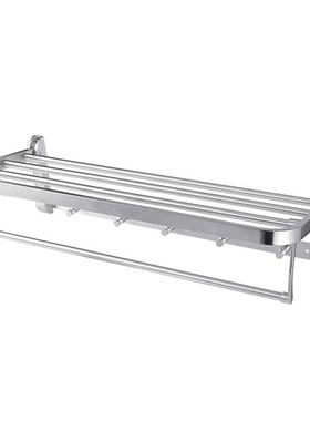 不锈BNO耐钢浴巾架卫生毛间巾置物架浴室杆折叠毛巾架收纳毛巾防