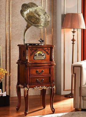 喇叭茶仿古古典客厅响实音木电唱机机复古留声中式大TJF欧室式