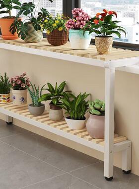 阳台RVA加宽台面铁艺花架子客厅落板地式物多肉架窗置台延伸加宽