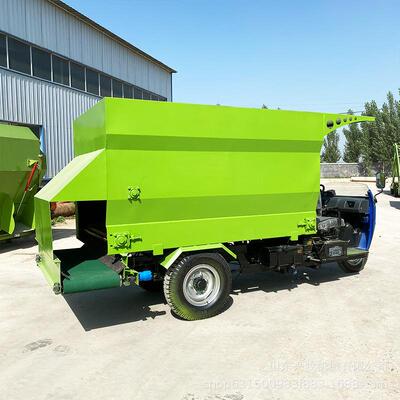 牛场养5方容量双侧出出料撒草车油电选双WJB侧料撒料可车殖添料设