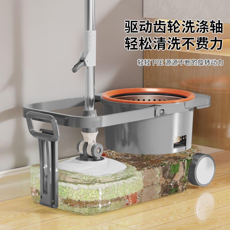旋转乐地拖把家用免手洗地甩板拖地桶网红QXL拖布干一拖净拖拖把