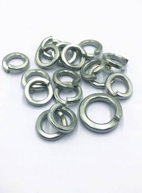 工厂直销弹垫镀锌簧5垫圈国标防松垫片开口波ZNH型垫片一件弹0公