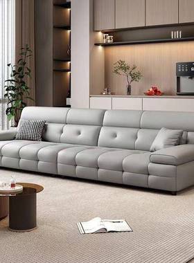 新意款高靠式猫抓简FEZ皮油蜡皮客沙发约小户型现厅代直排组合