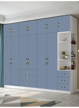 全实木欧松对开门衣柜简用约轻奢现大代平GML开板门家卧室储物柜