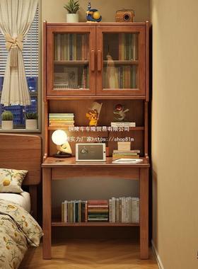 实木折儿叠书桌书柜学书户架11622一体桌卧室家用伸缩电脑桌小型