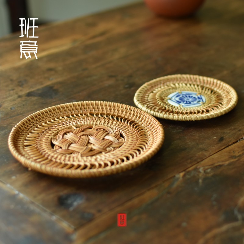 班意杯垫藤编手工茶垫餐桌垫创意碗垫隔热垫防烫垫盘垫功夫茶道