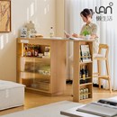 懒生活吧台桌移动一体餐边柜小户型隔断伸缩吧台家用客厅沙发边柜