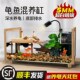 木纹乌龟缸超白玻璃晒台造景家用饲养缸生态鱼缸大小型鱼龟混养缸