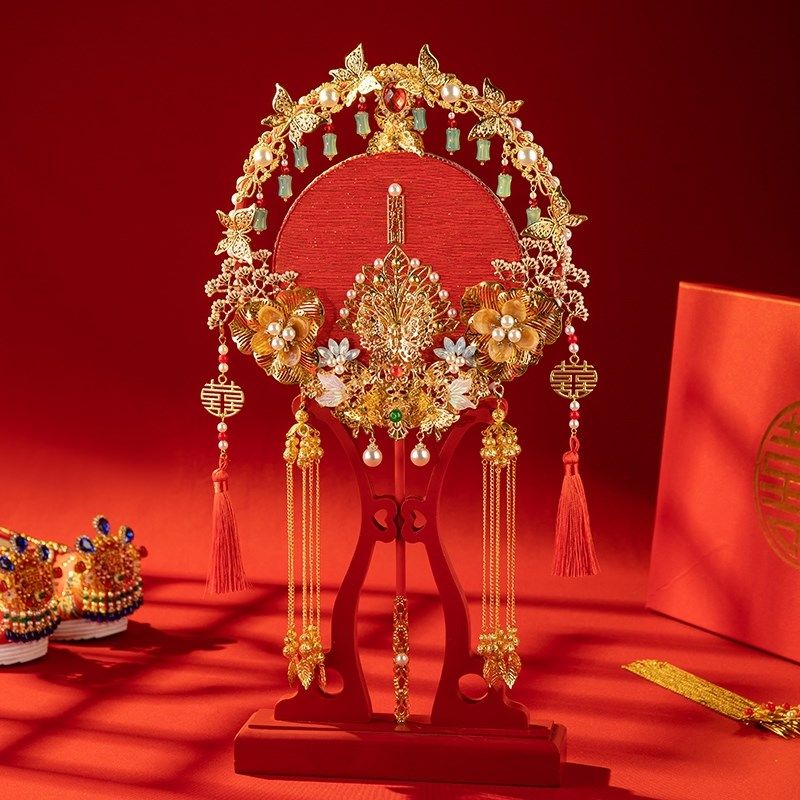 舞绣缘中式团扇新娘结婚礼重工秀禾服扇子手工diy材料包古风喜扇,鲜花速递/花卉仿真/绿植园艺,新娘手捧花,淘宝优惠券,粉丝福利购,淘宝优惠卷