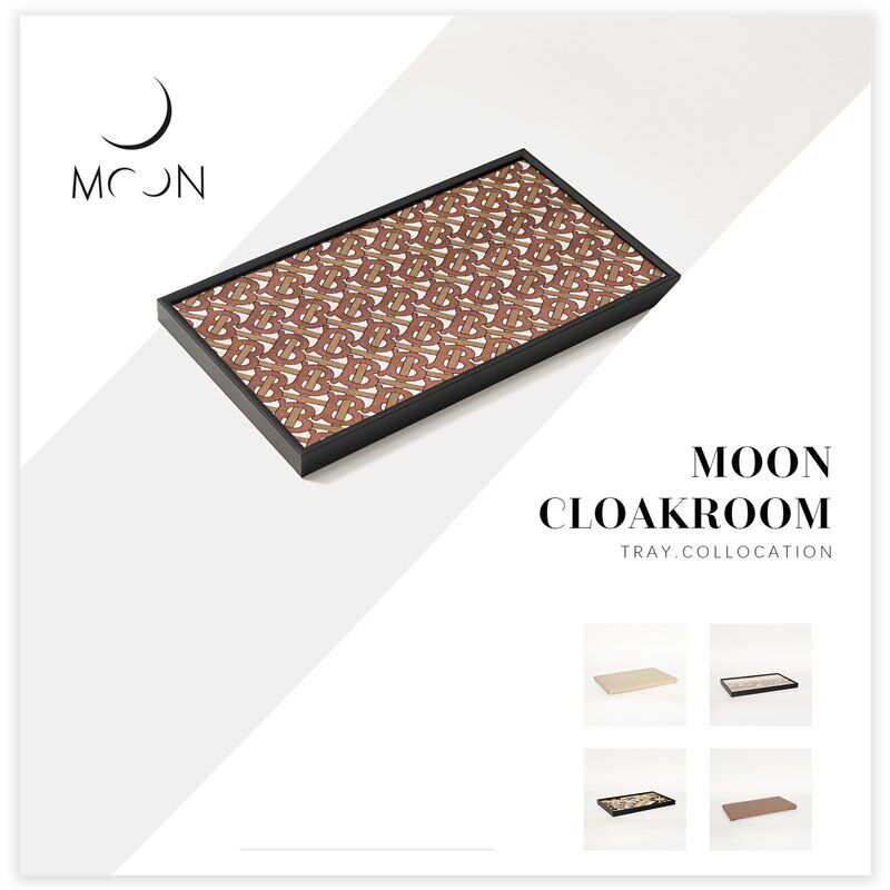 MOON慕空间样板房衣帽间托盘摆件梳妆台软装饰品客厅玄关摆设道具