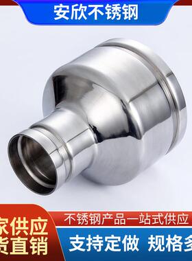 04薄壁不锈小钢外镜面沟槽大头抛光喷砂箍沟槽式VDQ管3件卡异径管