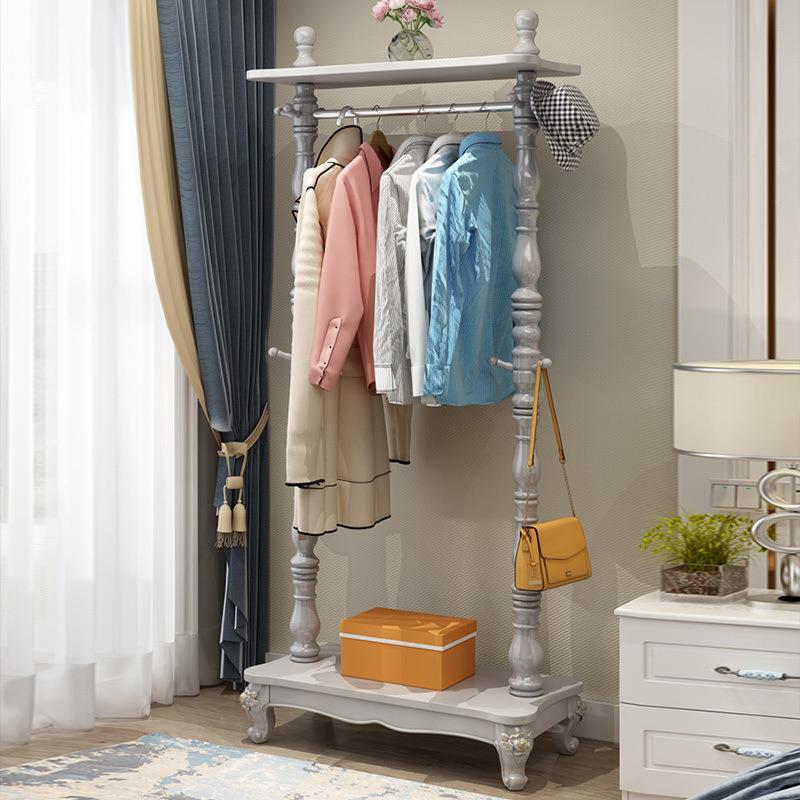 衣帽架实木卧室挂衣客架落地式衣服纳架能卧室CVV厅多收功简易置