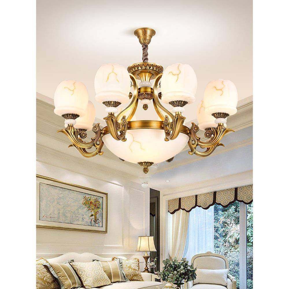 欧客MHD厅吊灯全铜大式简欧卧室灯用美式乡村家餐厅灯书气房楼梯,鲜花速递/花卉仿真/绿植园艺,其它园艺用品,淘宝优惠券,粉丝福利购,淘宝优惠卷