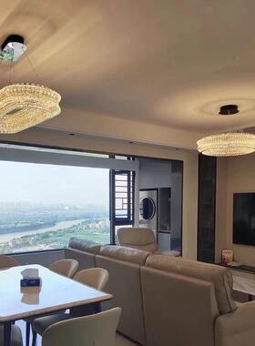 式后现代简约轻奢水晶吊客餐灯厅卧室别墅复式设意计师KJZ古镇厅