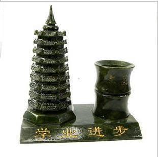 南玉文昌塔笔筒摆件潮流