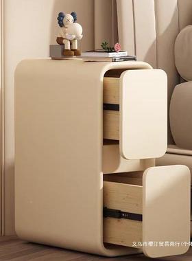 奶床头柜轻奢法式实小LAF型超木窄夹缝20c代m迷你现简油约床边人