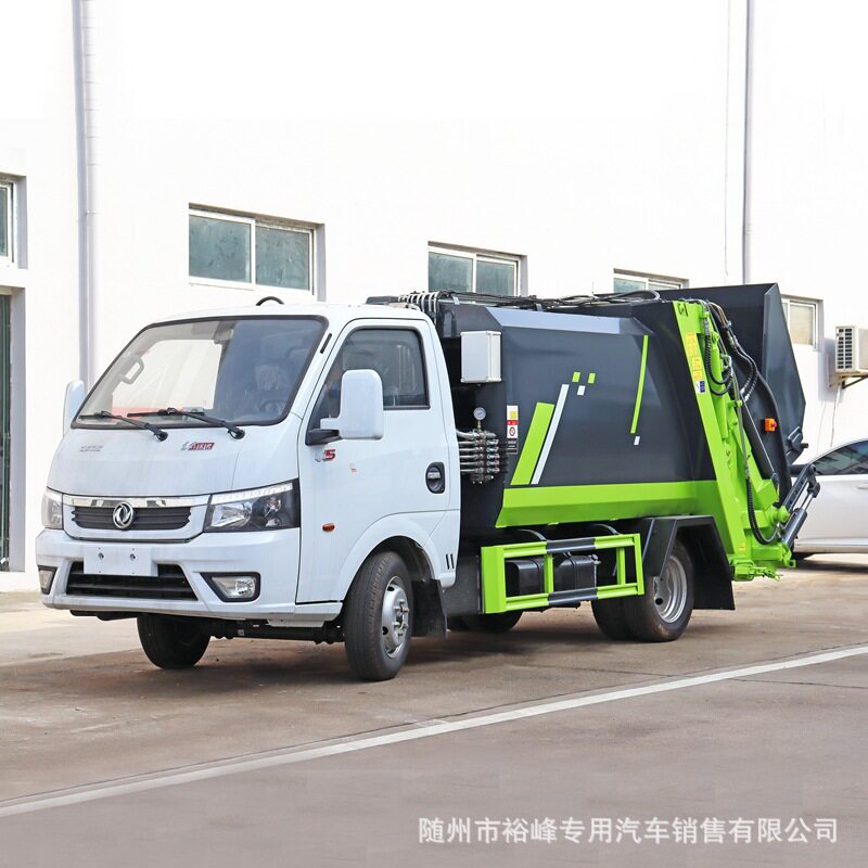 东风3-8方环卫压缩垃圾车 能进地库 后挂桶密封垃圾箱 上蓝牌