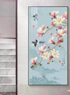 新中喜式眉玄梅关JK3311装饰画国画寓意好喜雀花挂画过道走廊中国