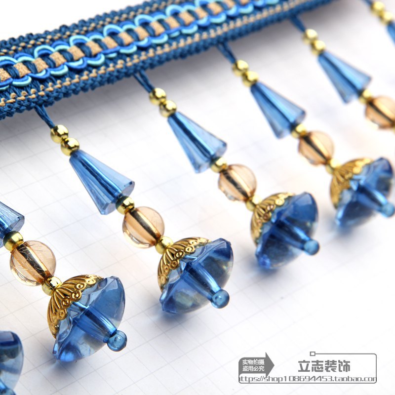 热销窗帘花边水晶珠子加重吉祥如