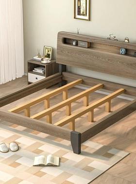 实屋木床米现代简DNL约经济型2家用双人主床单人床架卧出租米1其