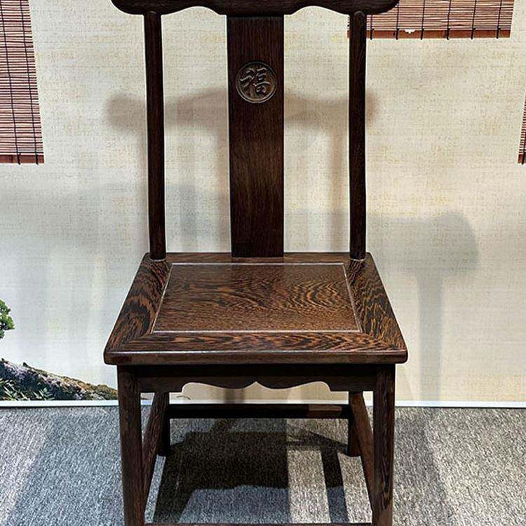 鸡翅椅木小椅子官帽家用实木靠背椅FS755475休童闲餐木质儿座椅凳
