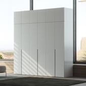 木橡木衣柜家用卧室代简衣橱柜实白色平开门约主卧衣现橱组装 儿童