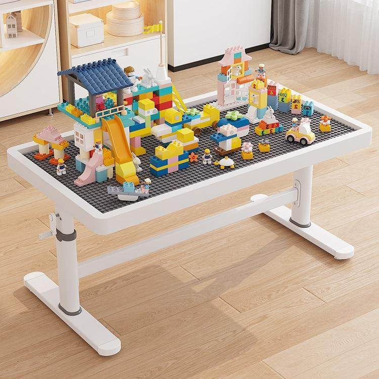 儿童积艺木桌铁多功园能985可升降玩习具大颗粒拼接幼儿宝宝学桌,商业/办公家具,课桌椅/学生桌椅,淘宝优惠券,粉丝福利购,淘宝优惠卷