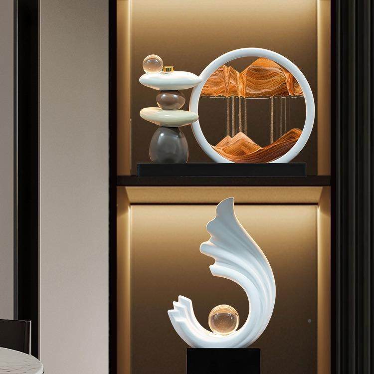 酒柜画办公室客厅电有视玄关AL101993流沙轻奢装饰柜件品摆简约现,家居饰品,现代装饰画,淘宝优惠券,粉丝福利购,淘宝优惠卷