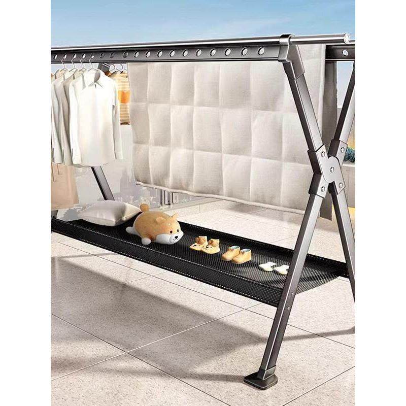 日式精工牧街晾衣架阳台家用落地式可折叠晾衣架晾衣杆室内外伸缩,收纳整理,置地/升降晾晒衣架,淘宝优惠券,粉丝福利购,淘宝优惠卷