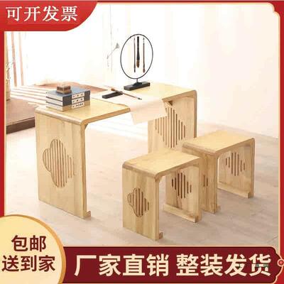 实木古琴培桌凳仿古共鸣琴桌中式古琴学生专用训桌书985法子国桌