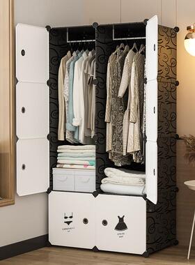 易柜家用衣卧室出橱租房宿舍布衣小型塑ADR简料组装收纳柜子结实