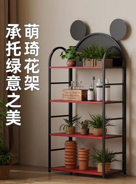 台花架置物架室内多绿肉萝植C234花架物花盆架厅落地式铁艺多层客