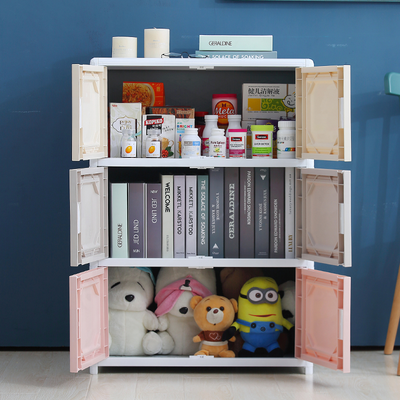 阳台收纳柜客厅储物柜儿童柜加大空间宝宝衣柜家用塑料五斗柜落地