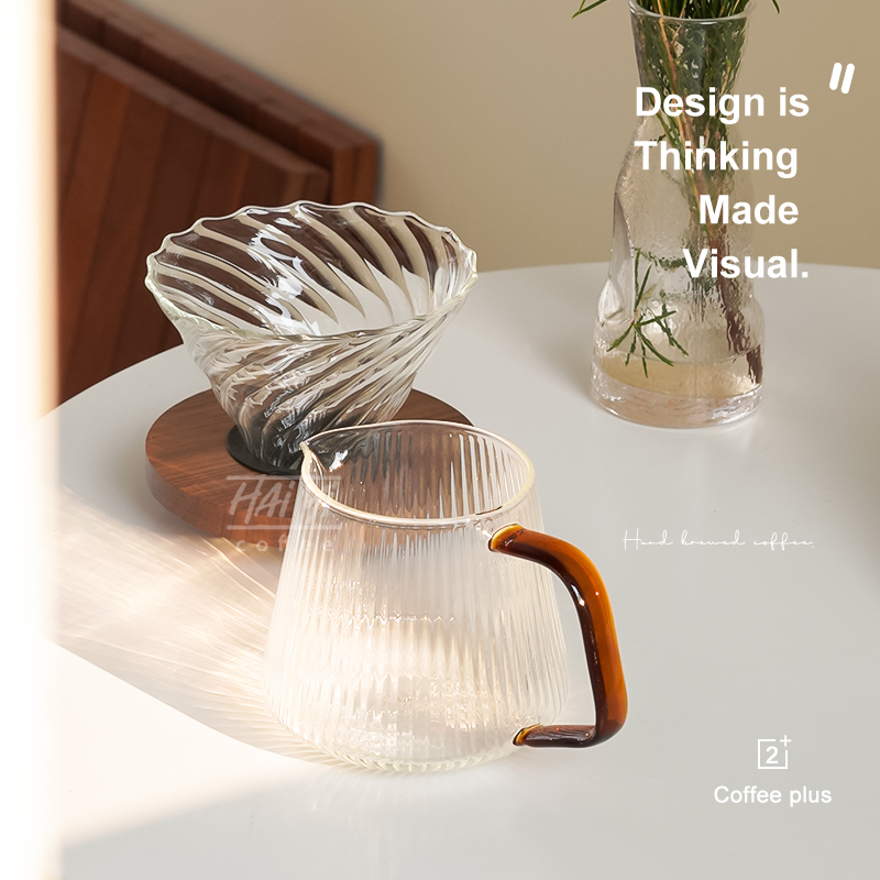 v60玻璃手冲咖啡过滤杯 复古实木托滴滤杯套装 分享壶咖啡壶器具