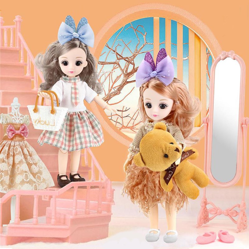 换装洋娃娃仿真公主女孩咕卡奶油胶过家家饰品服饰装扮大礼盒玩具
