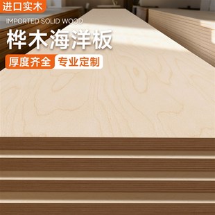 桦木海洋板定制胶合板实木多层板整张切割九厘板diy桌面加工板材