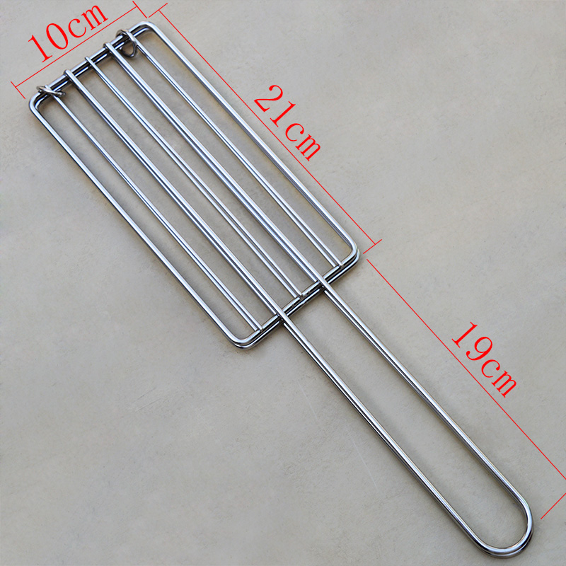 烧烤夹子网 烧烤架子拍子篦子纯不锈钢 烧烤网夹 烤鱼夹 烧烤配件