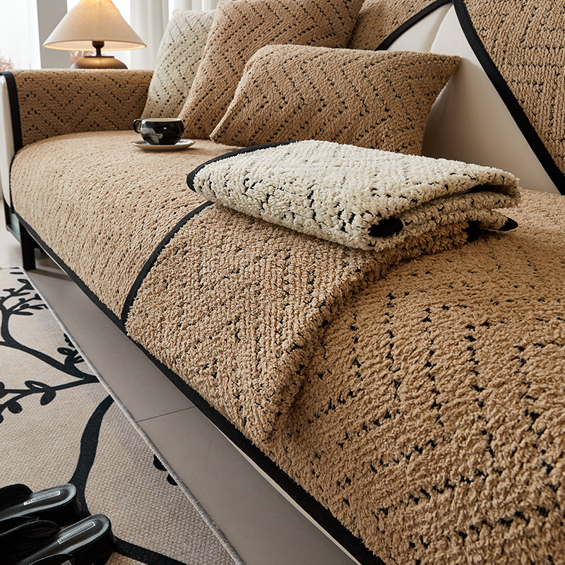 2024新款沙发垫四季通用高级感毛绒秋冬坐垫直排皮沙发套罩盖布巾,居家布艺,沙发垫,淘宝优惠券,粉丝福利购,淘宝优惠卷