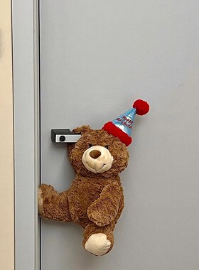 少儿房间布置装饰可爱小公仔玩偶卧室门把手家居摆件创意毛绒玩具