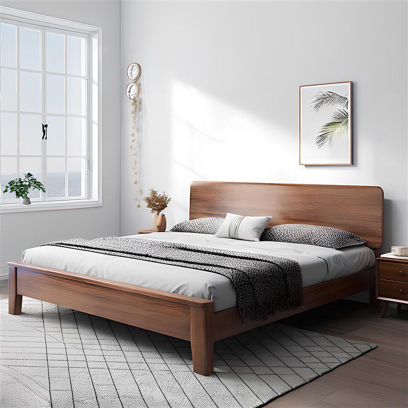实木床1米8双人床大床主卧2025新款床架排骨架家用纯实木床板