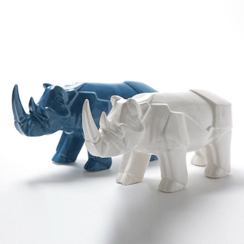 特惠!赏饰后现代陶瓷亮光釉镇财牛气开业招财旺财木樨牛软装饰