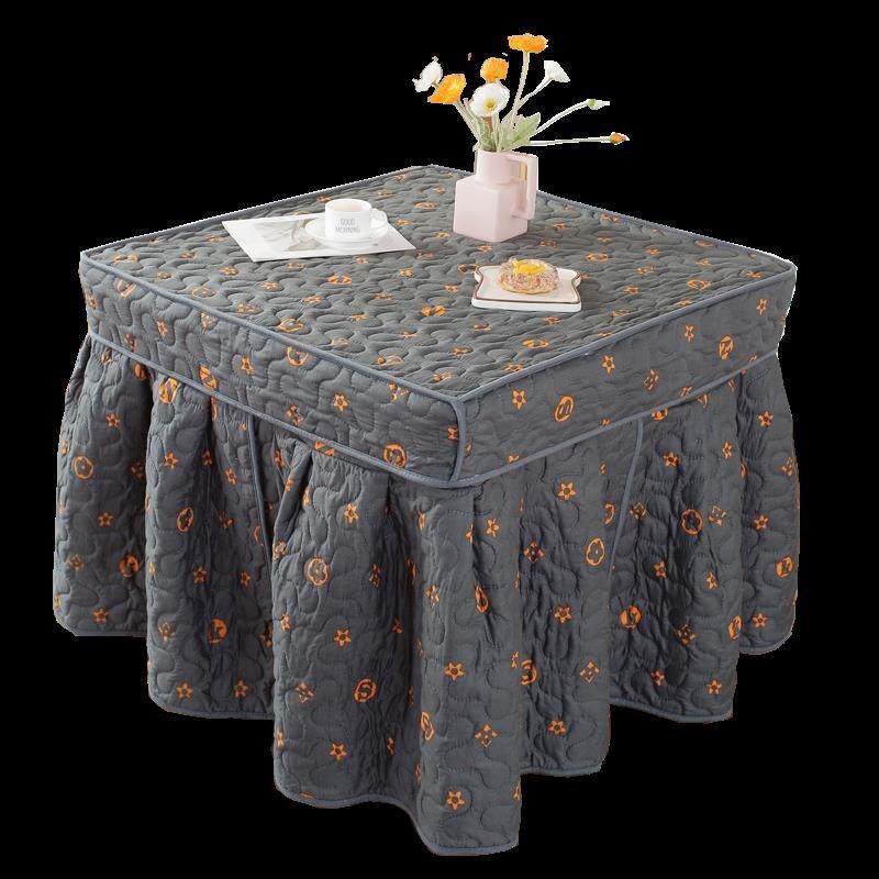 正方形烤火炉桌罩电暖炉方桌取暖桌布 烤火桌子罩套冬季加绒加厚